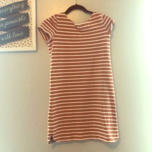 Orange striped dress